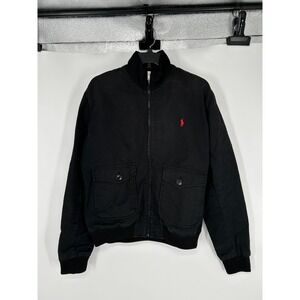 Polo Ralph Lauren‎ Bomber Jacket Workwear Medium Twill Cotton Canvas Full Zip Up